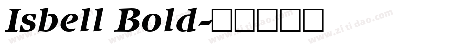 Isbell Bold字体转换